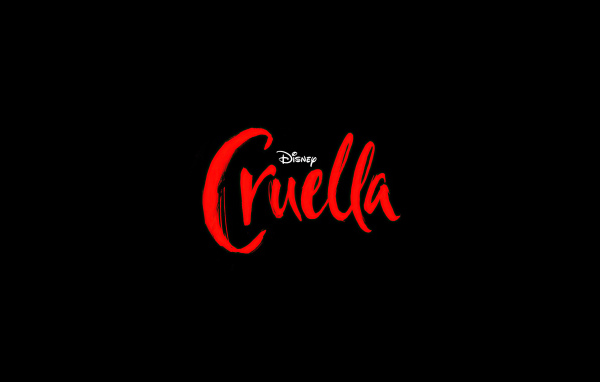 Постер нового фильма Круэлла на черном фоне, 2021