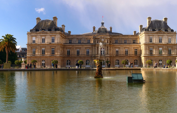 Luxembourg Palace by the Lake, Paris. France