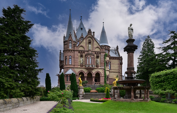 Drachenburg castle in the park, Germany