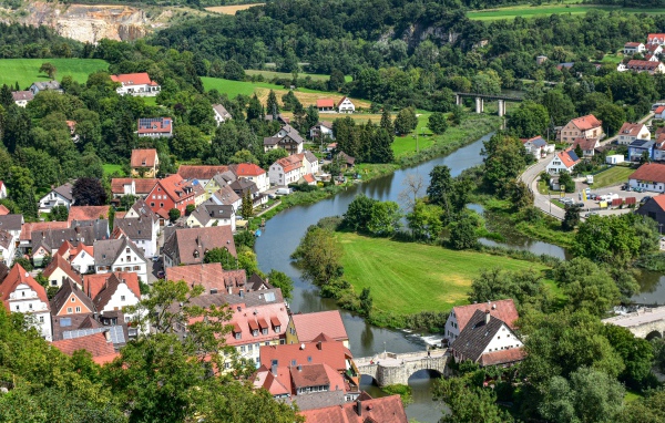 Вид на город Гамбург,  Германия