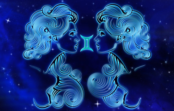 Красивый зодиакальный знак близнецы