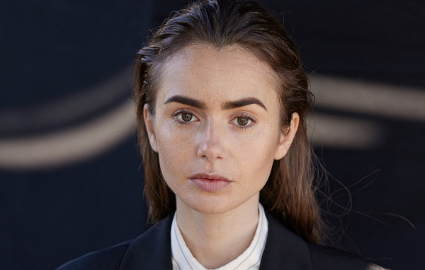 American actress Lily Collins without makeup