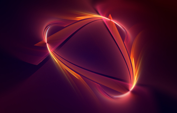 Абстрактный огненный хвост на красном фоне