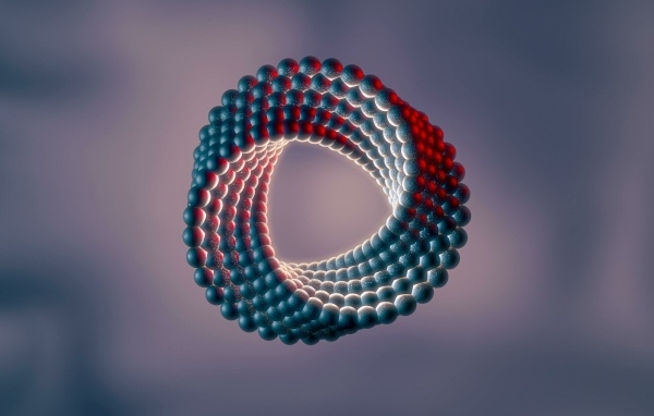 Абстрактная спираль из металлических шаров