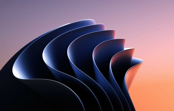 Черные абстрактные волны на розовом фоне