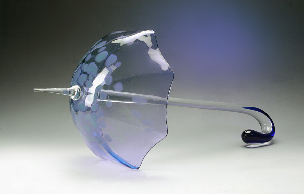 Хрустальный 3д зонт на сером фоне