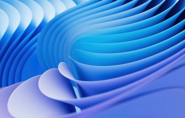 Много голубых волн крупным планом