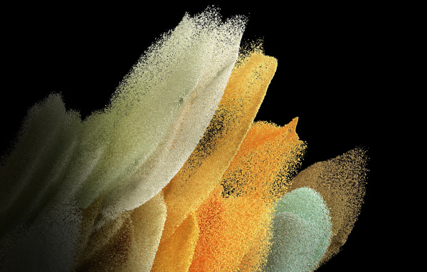 Разноцветный абстрактный песок на черном фоне