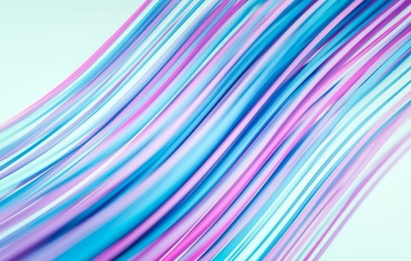 Разноцветные волнистые линии на белом фоне