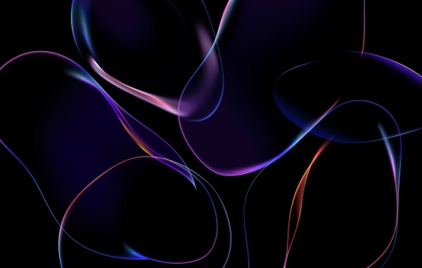 Неоновые мыльные пузыри на черном фоне