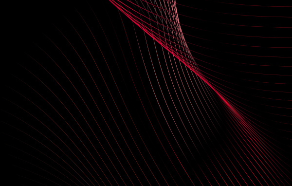 Красные волнистые тонкие линии на черном фоне