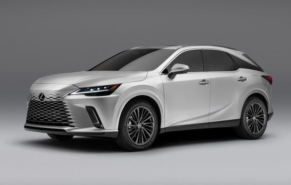 Автомобиль Lexus RX 350 AWD на сером фоне