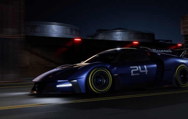 Автомобиль Maserati MCXtrema 2024 на трассе