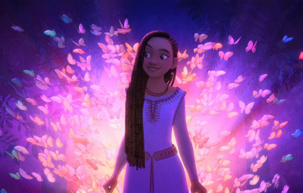 Красивая девушка с бабочками персонаж мультфильма Заветное желание, 2023