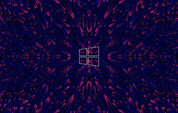 Логотип Windows 10 на абстрактном фоне