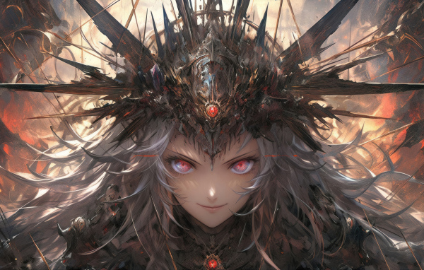 Фантастическая девушка с короной на голове