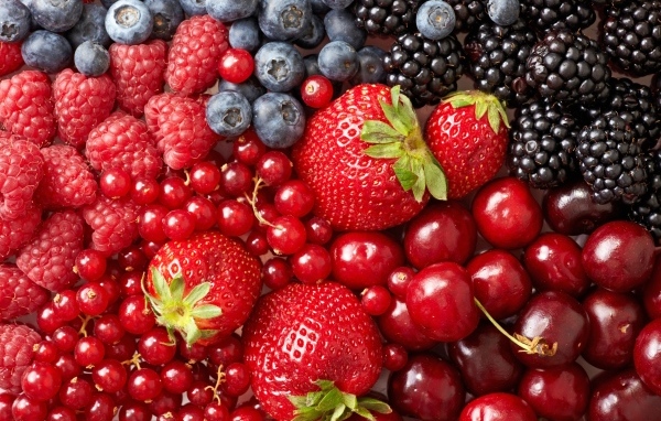 Аппетитные спелые ягоды крупным планом