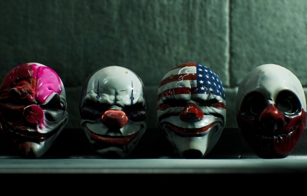 Masks from the computer game Payday 3