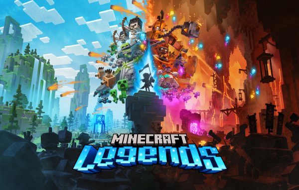 Постер новой компьютерной игры Minecraft Legends  2023