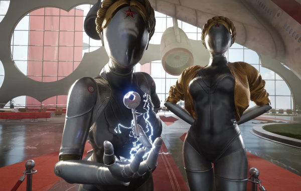 Две девушки робота из компьютерной игры Atomic Heart