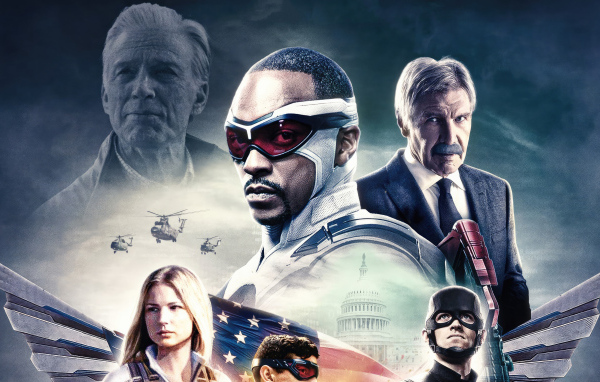 Постер с главными героями фильма Капитан Америка: Дивный новый мир