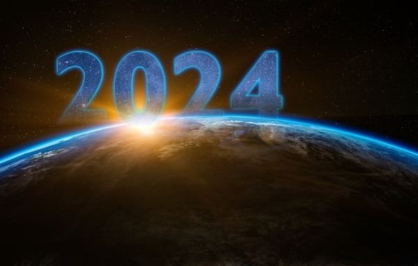 Планета земля готовится к новому году 2024