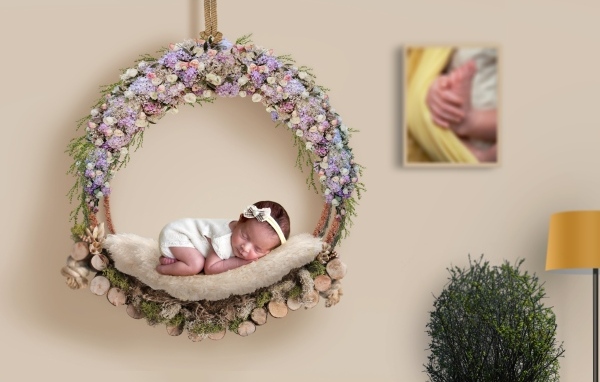 Красивая фотосессия новорожденного ребенка