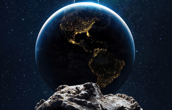 Большой астероид летит в сторону планеты земля