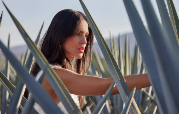 Милая актриса Эйса Гонсалес в зарослях