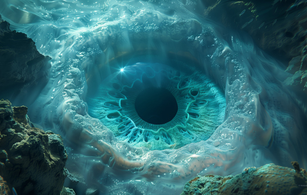 Абстрактный глаз под водой