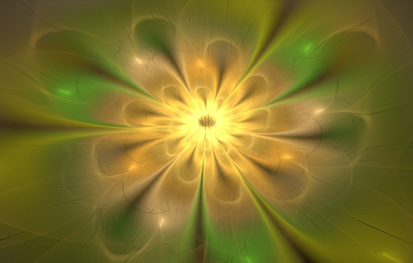 Красивый абстрактный цветок с желтой серединкой