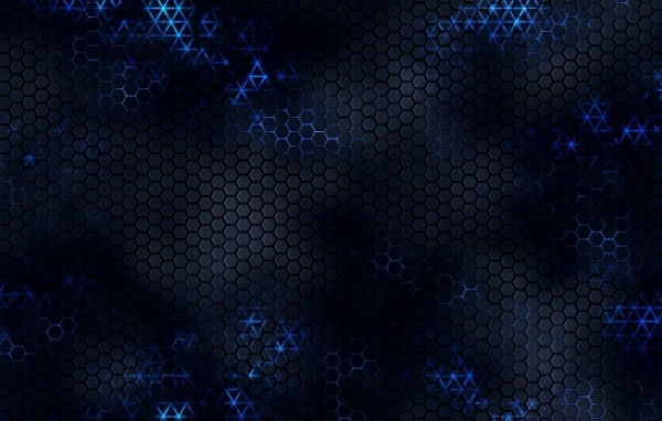 Черные соты с неоновыми вставками