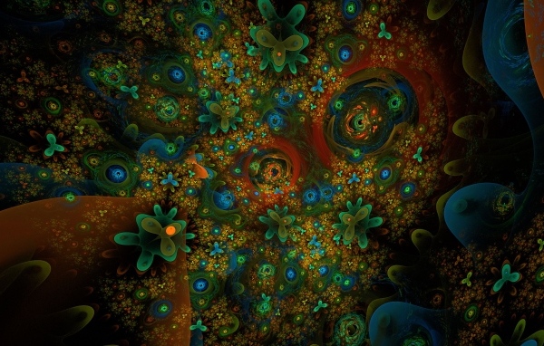 Зеленые абстрактные листья на фоне