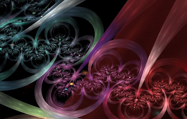 Извилистые разноцветные абстрактные фигуры