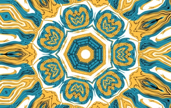 Желто-голубой абстрактный узор 