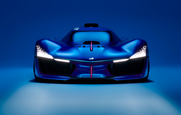 Вид спереди на автомобиль Alpine Alpenglow Hy4 2024 года