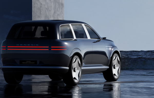 Вид сзади на внедорожник Genesis Neolun Concept 2024  года