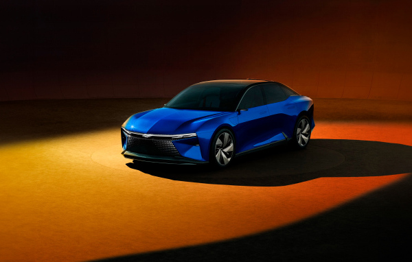 Синий автомобиль концепт  Chevrolet FNR-XE