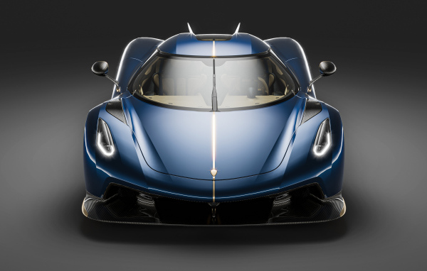 Вид спереди на автомобиль Koenigsegg Jesko Absolut