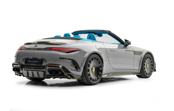 Вид сзади на автомобиль Mansory Mercedes-AMG SL 63 4MATIC+ Widebody