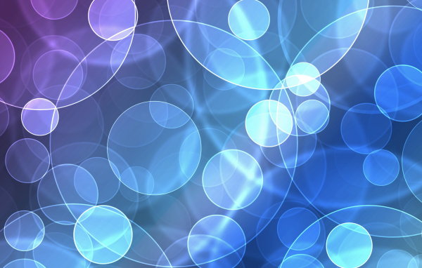 Красивый голубой фон с яркими круглыми бликами