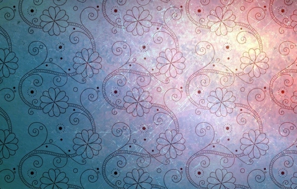 Серый фон с цветочными узорами