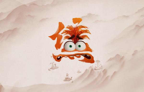 Символ персонажа Тревожность в мультфильме Головоломка 2