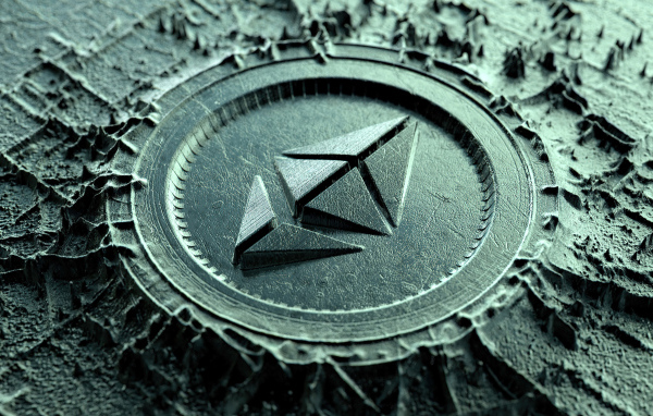 Логотип ethereum крупным планом