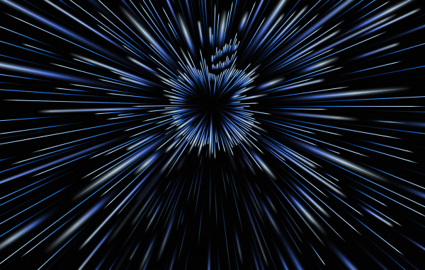 Логотип apple из неоновых бликов