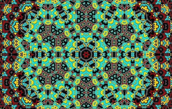 Разноцветный узор калейдоскопа