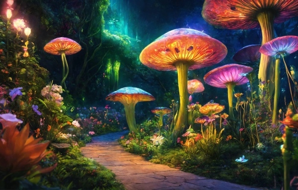 Большие фантастические грибы 