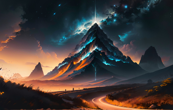 Грозовое небо над волшебной горой