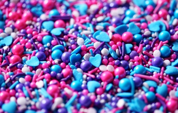 Разноцветная сладкая кондитерская посыпка