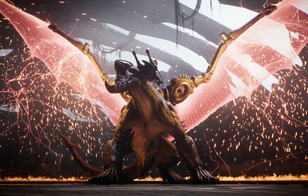 Дракон из компьютерной игры Doom: The Dark Ages, 2024